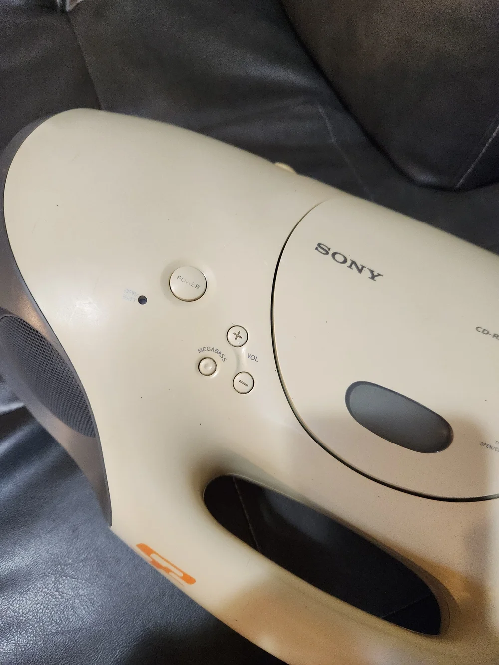 Sony Portable CD Player Boombox Works Missing Cord Yellowing